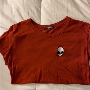 off red brandy melville alien t shirt
